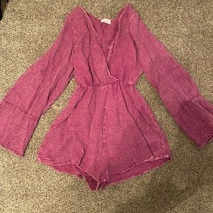 Pink Lily Romper